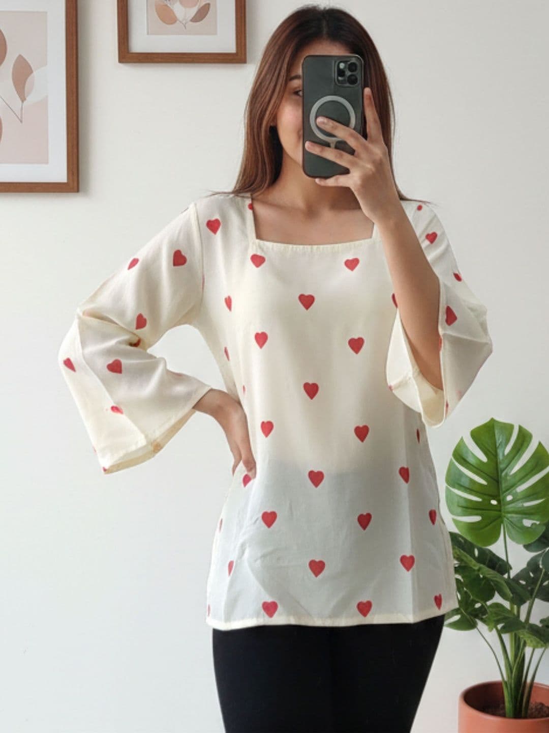 Zyla Women Geometric Printed Flared Sleeves Kurta - view 1