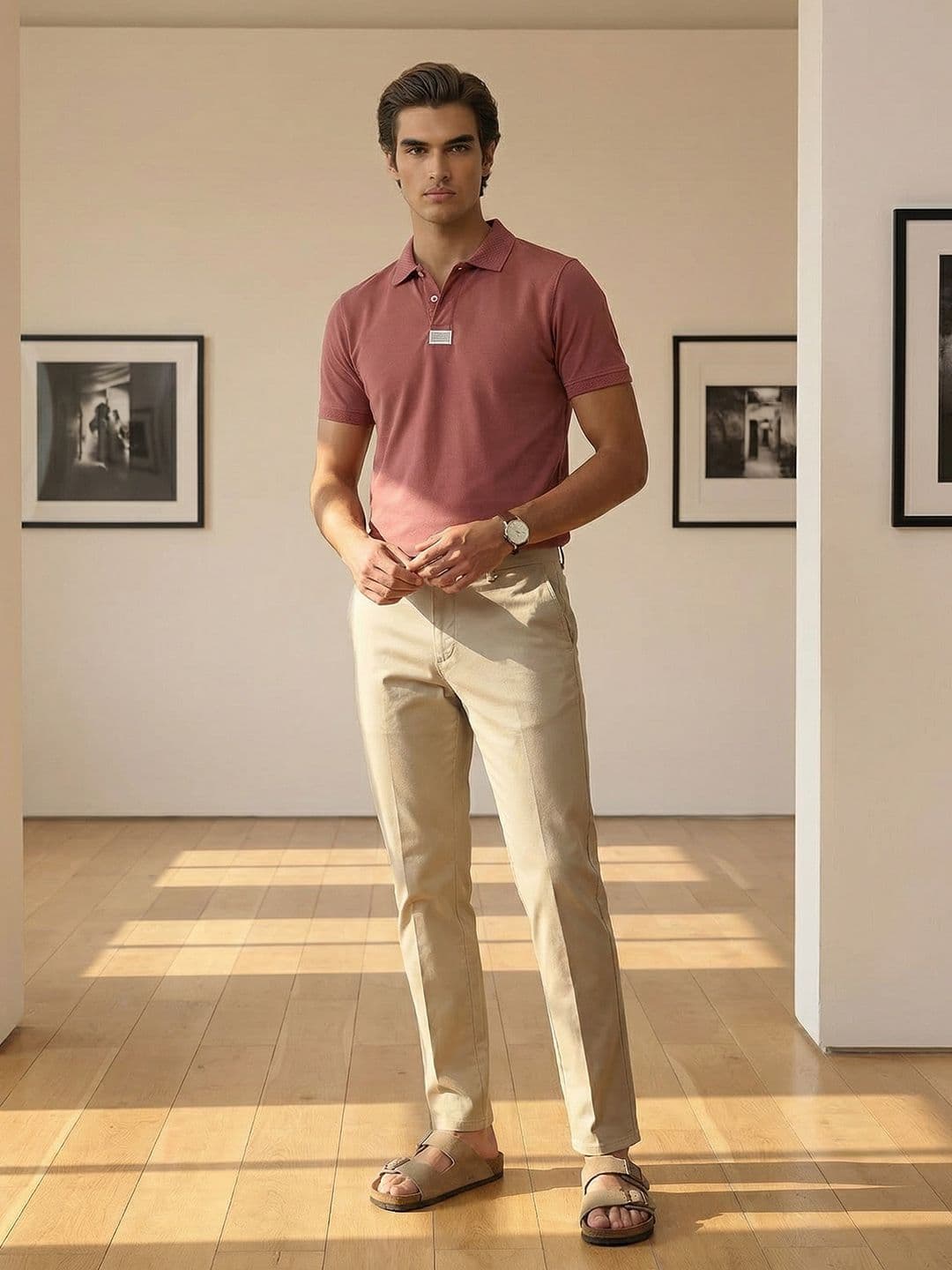 Mr Bowerbird Pure Cotton Polo Collar T-shirt - view 1