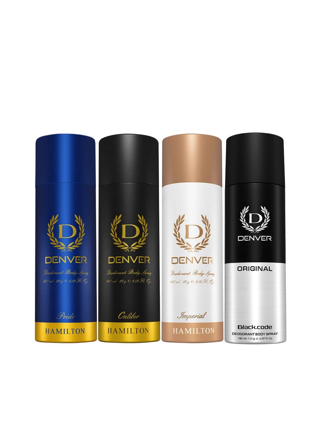 Denver Men Set of 4 Deodorant Spray - Imperial + Pride + Caliber + Black Code - view 1