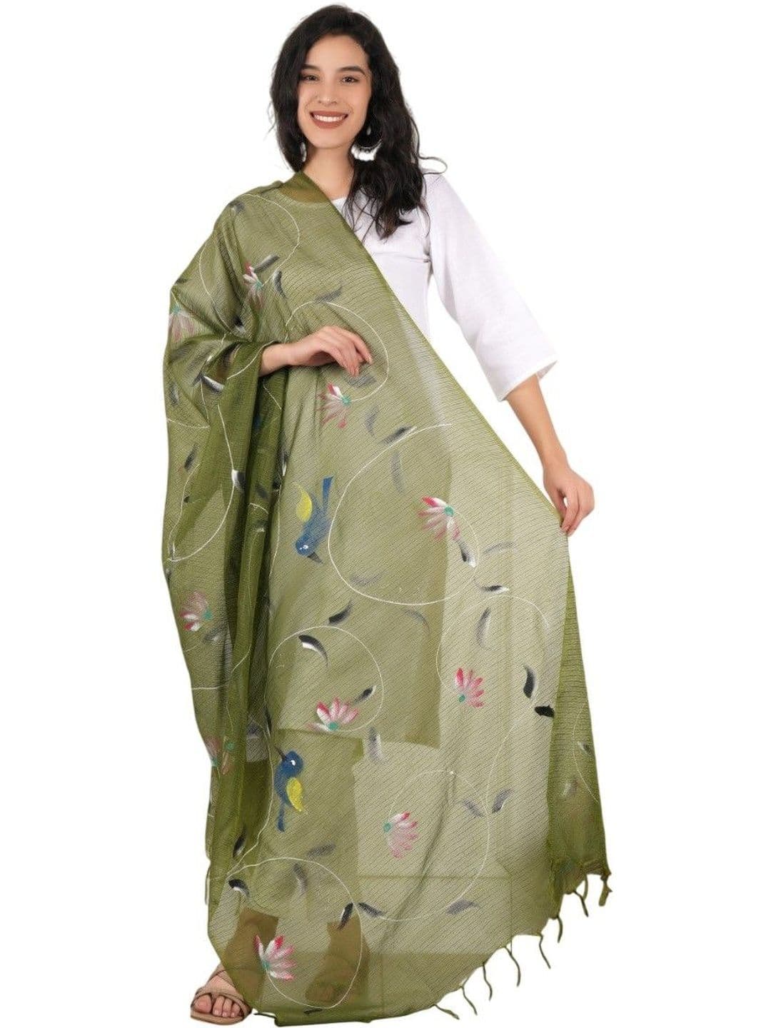 A R SILK Printed Dupatta - view 1