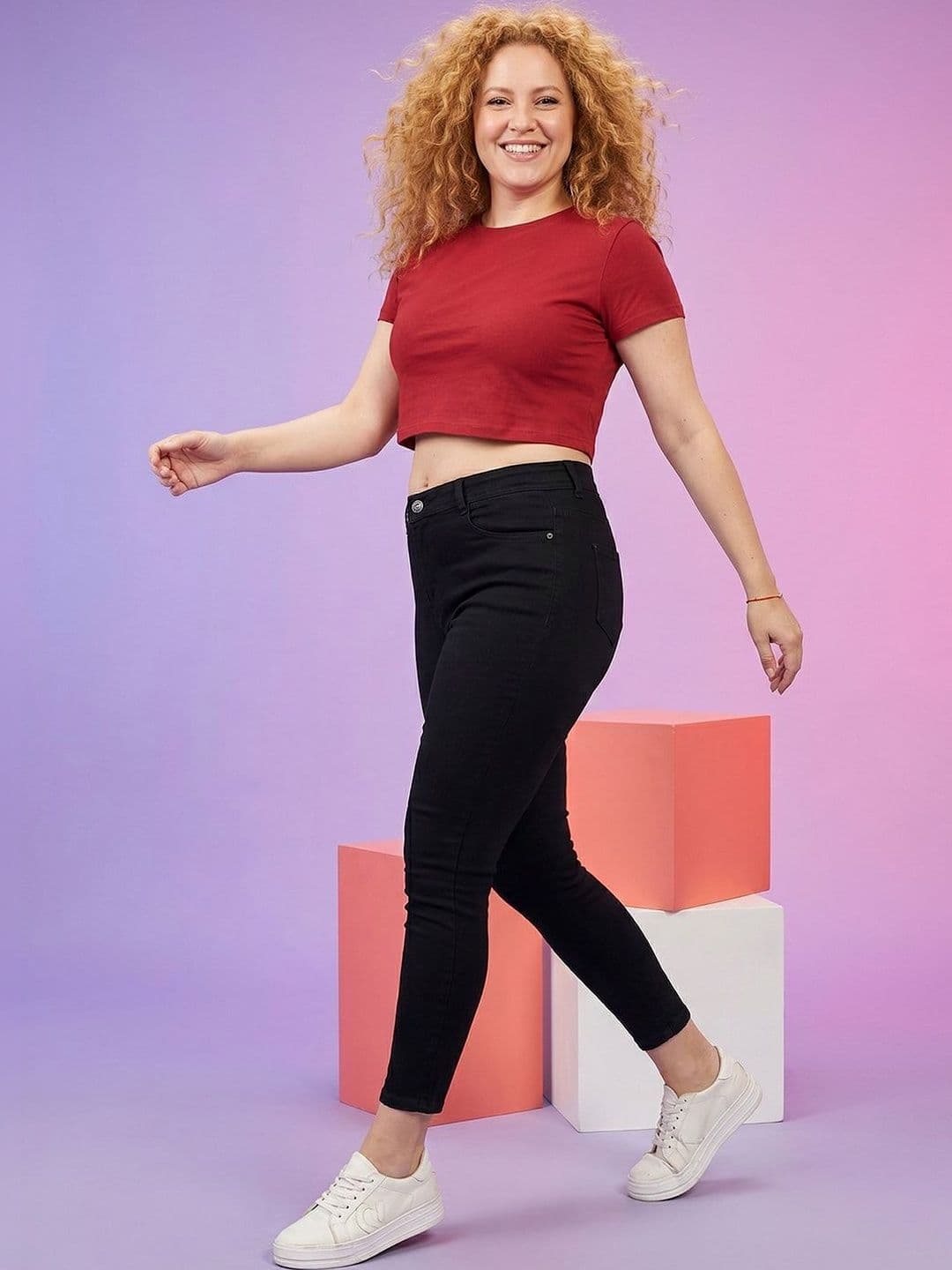 DressBerry Curve Women Holborne Regular Fit High-Rise Light Fade Stretchable Jeans - view 1