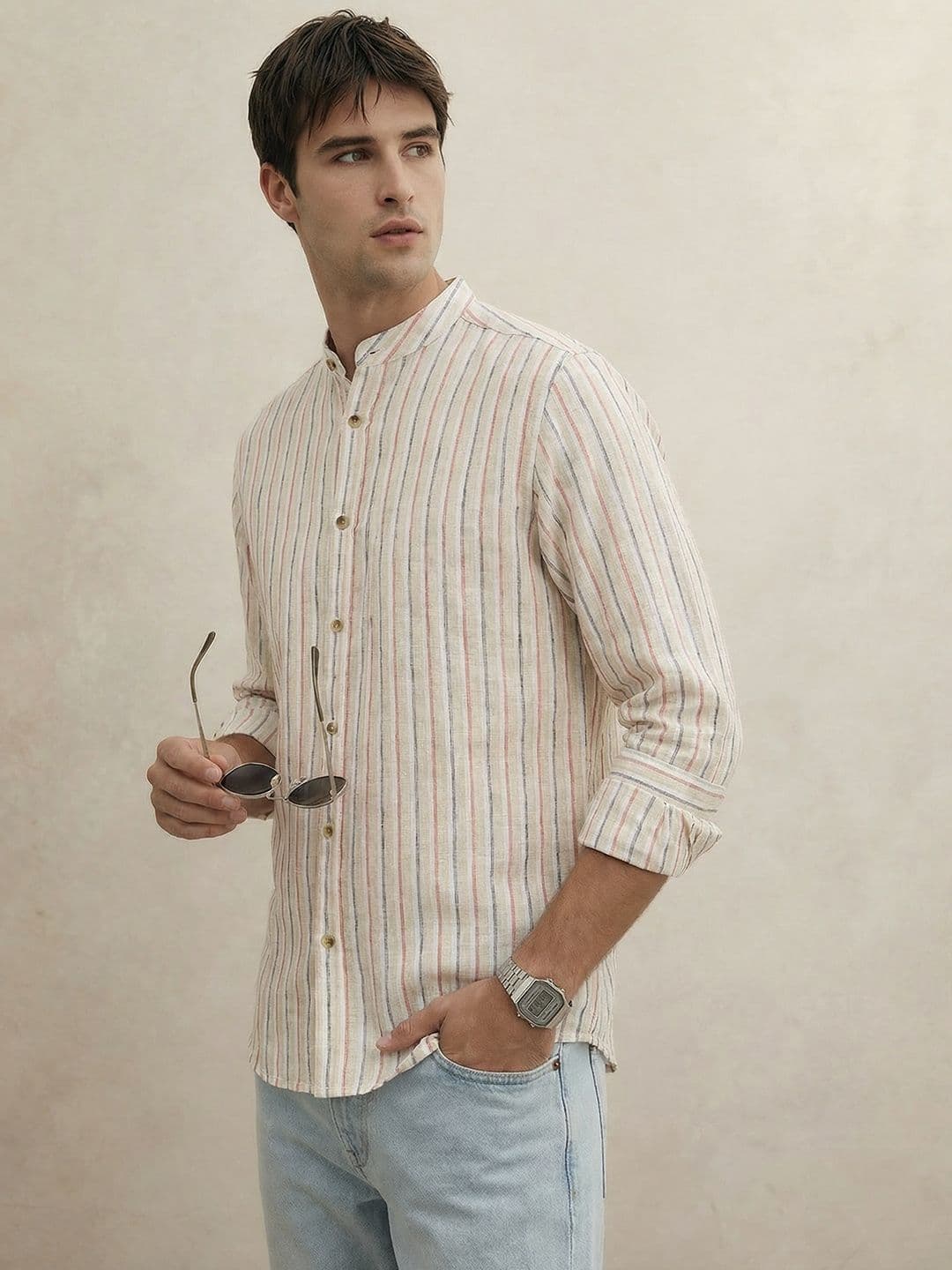 THE SHIRT CODE Striped Casual Shirt - view 1