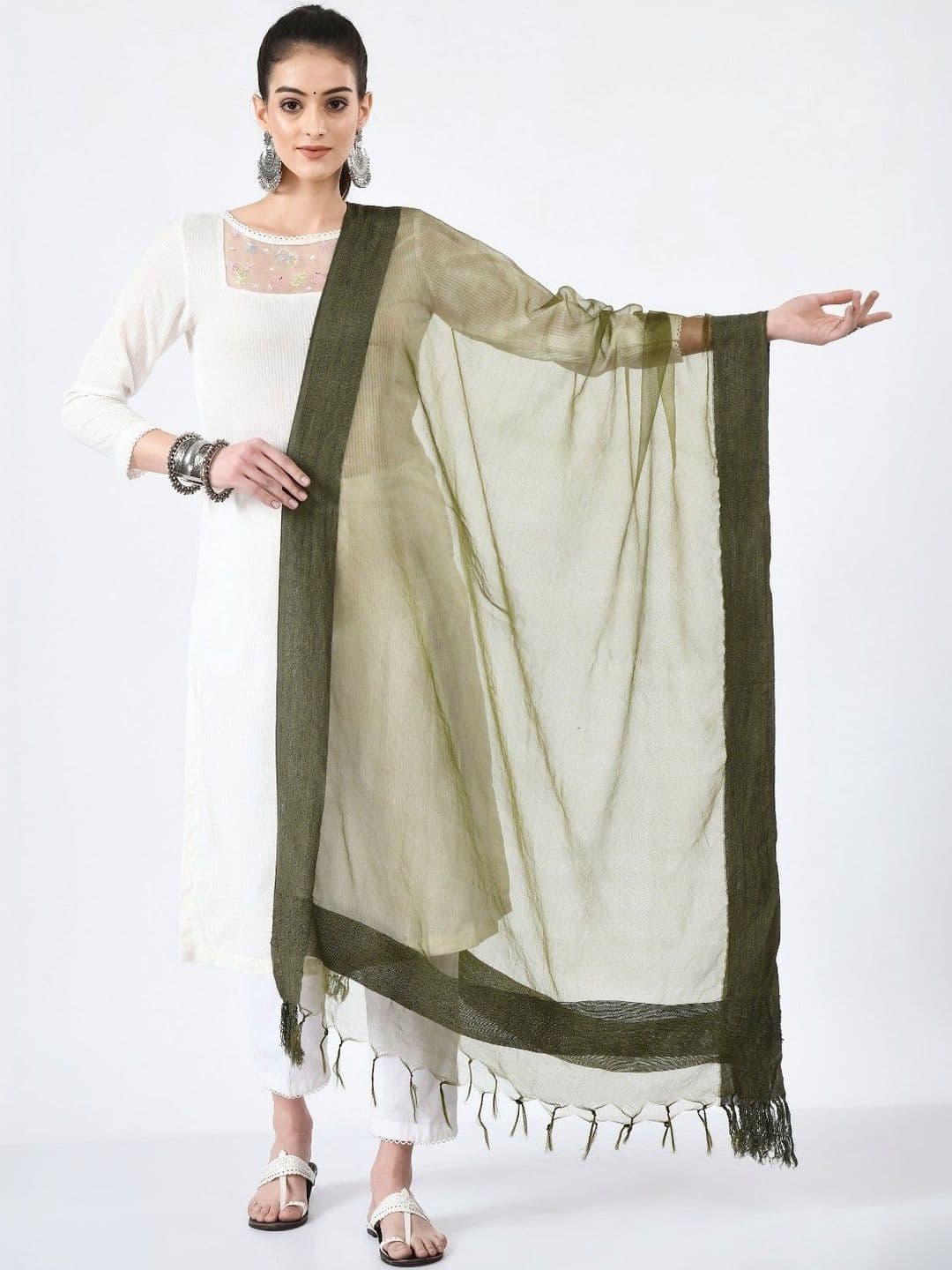 A R SILK Organza Dupatta - view 1