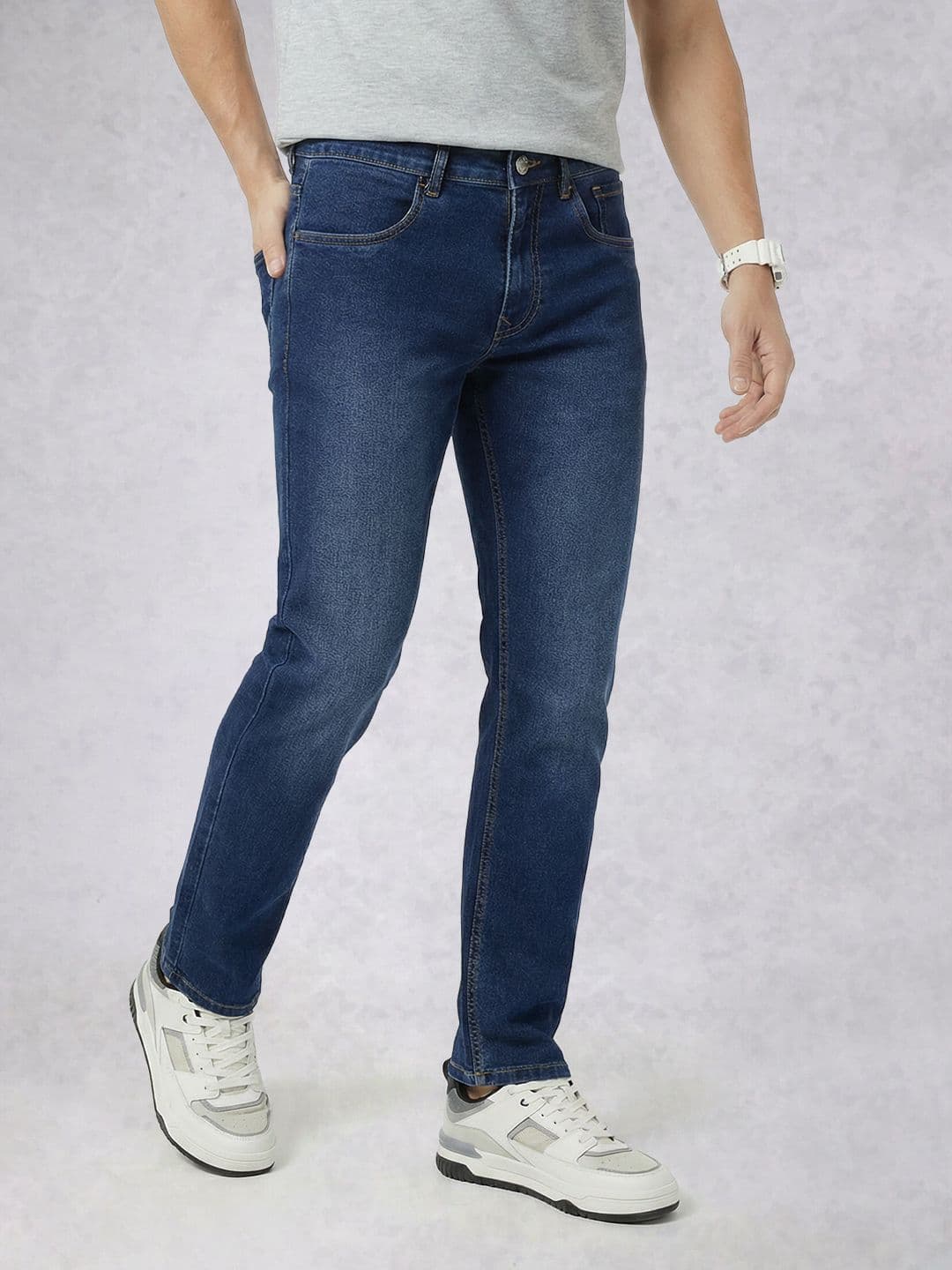 WROGN Men Straight Fit Light Fade Jeans - view 1