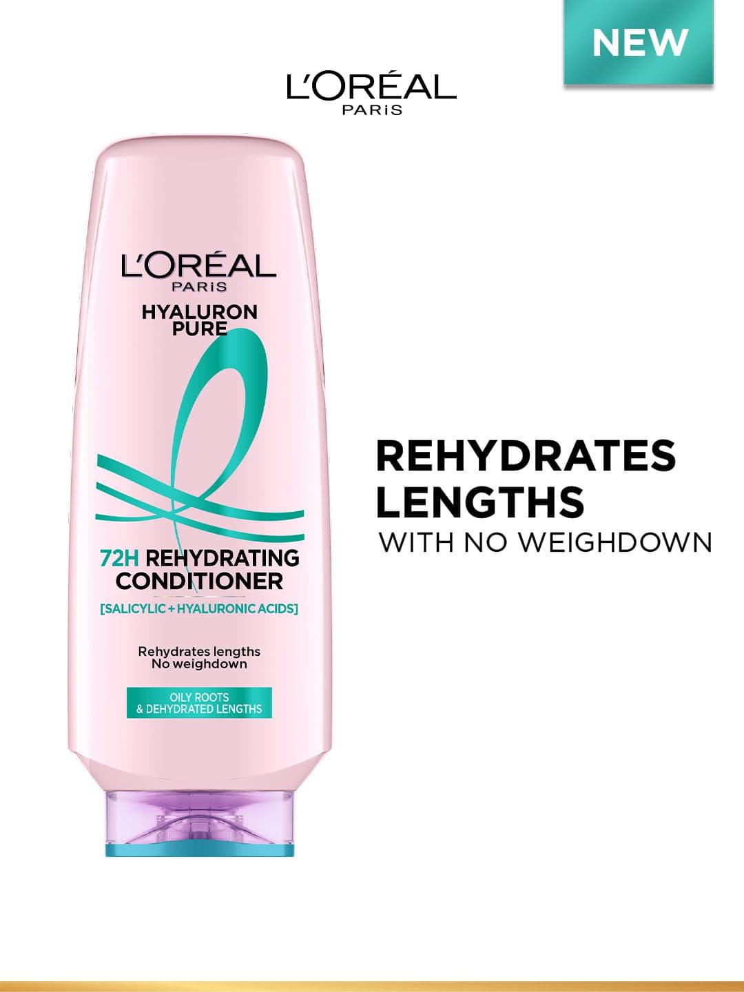 LOreal Hyaluron Pure 72H Rehydrating Conditioner For Smooth Tangle-Free Hairs - 340ml - view 1