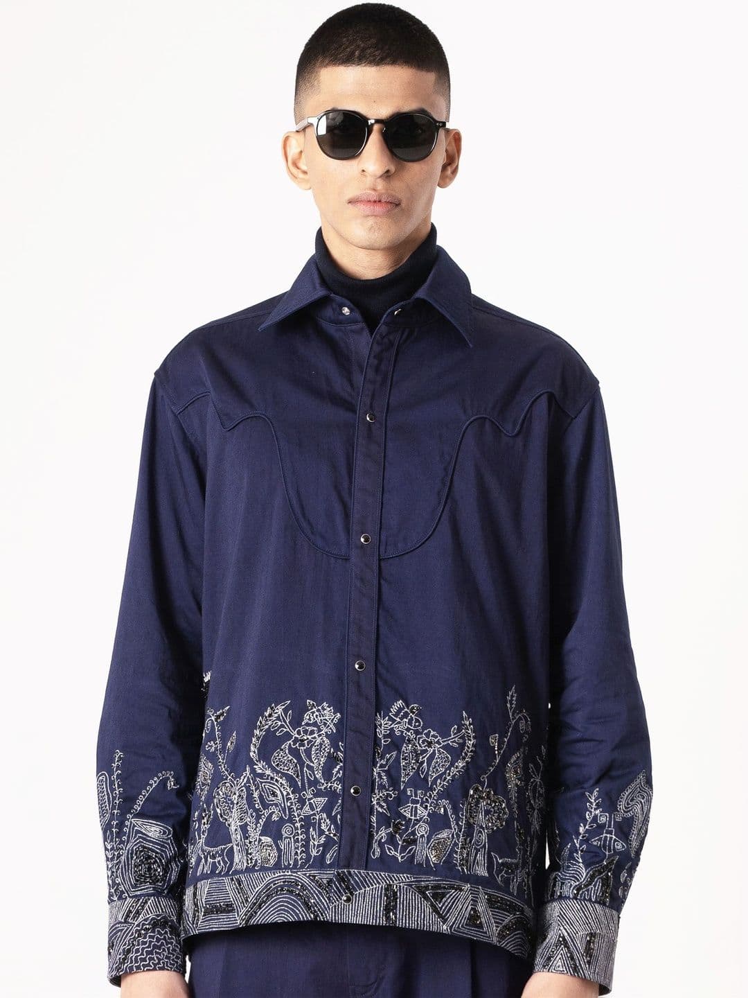 AURGE Men Tailored Jacket with Embroidered - view 1