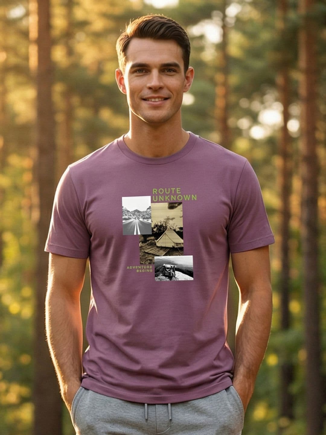 NOBERO Men Graphic Printed Round Neck Cotton T-shirt - view 1