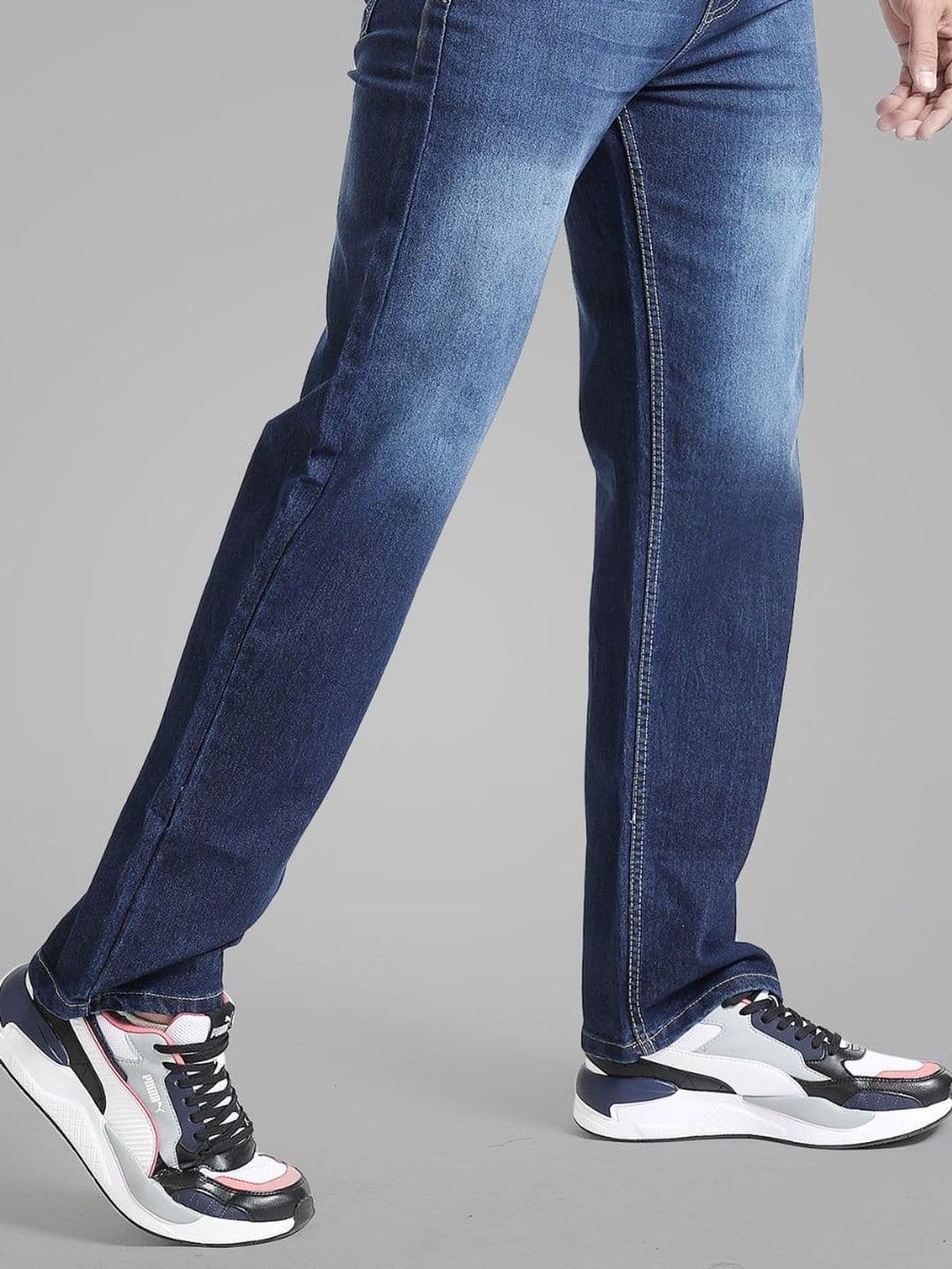 BREXX Men Comfort Wide Leg Mid-Rise Stretchable Jeans - view 1