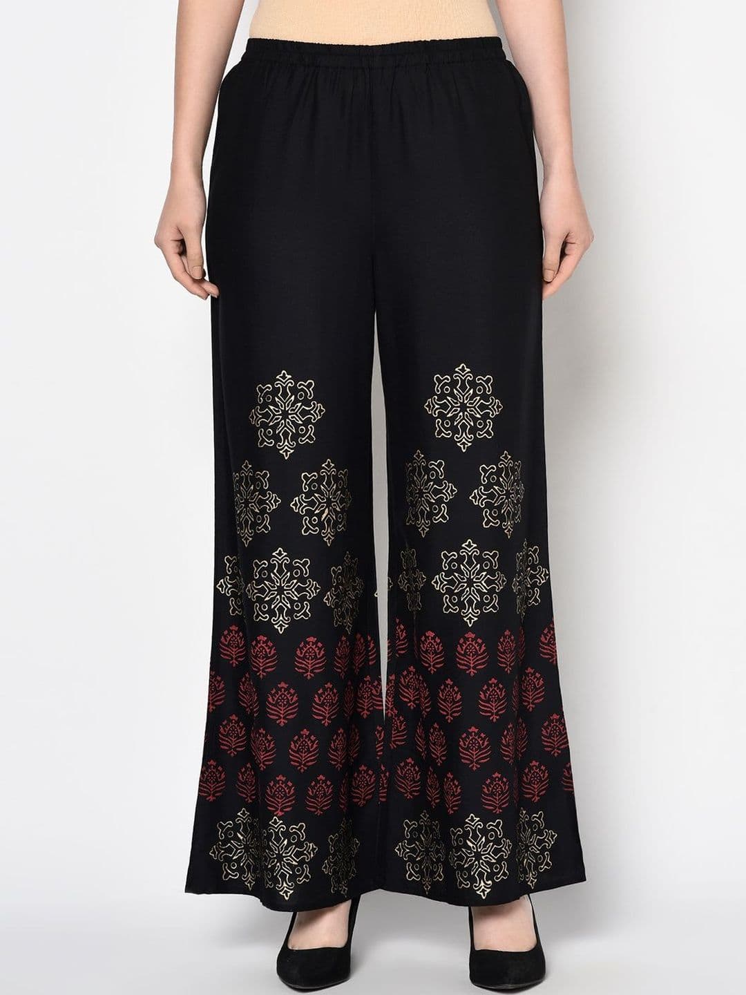 ANIYAH Women Floral Printed Flared Ethnic Palazzos - view 1