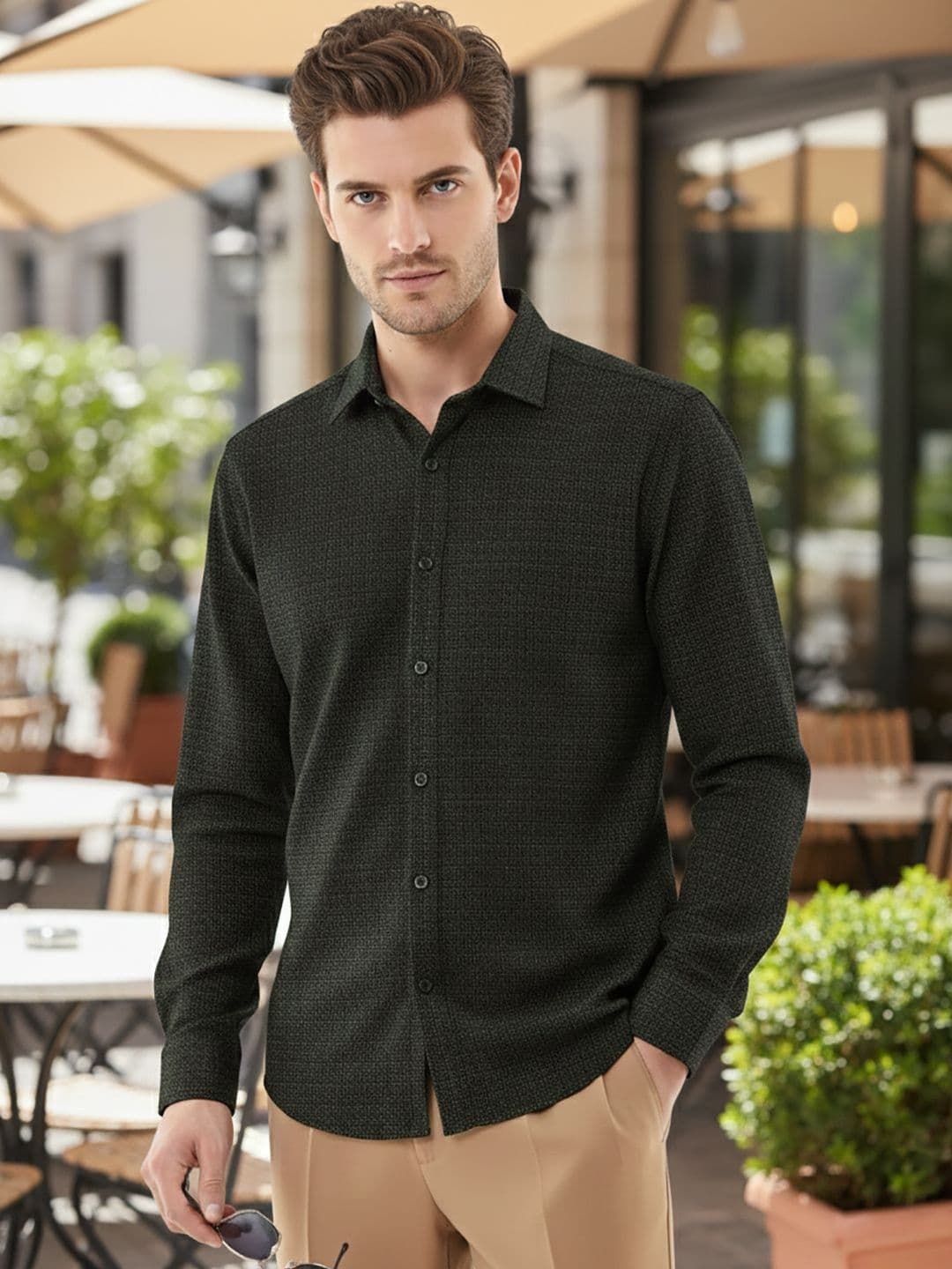 R.Code by The Roadster Life Co. Men Comfort Micro Checks Printed Formal Shirt - view 1