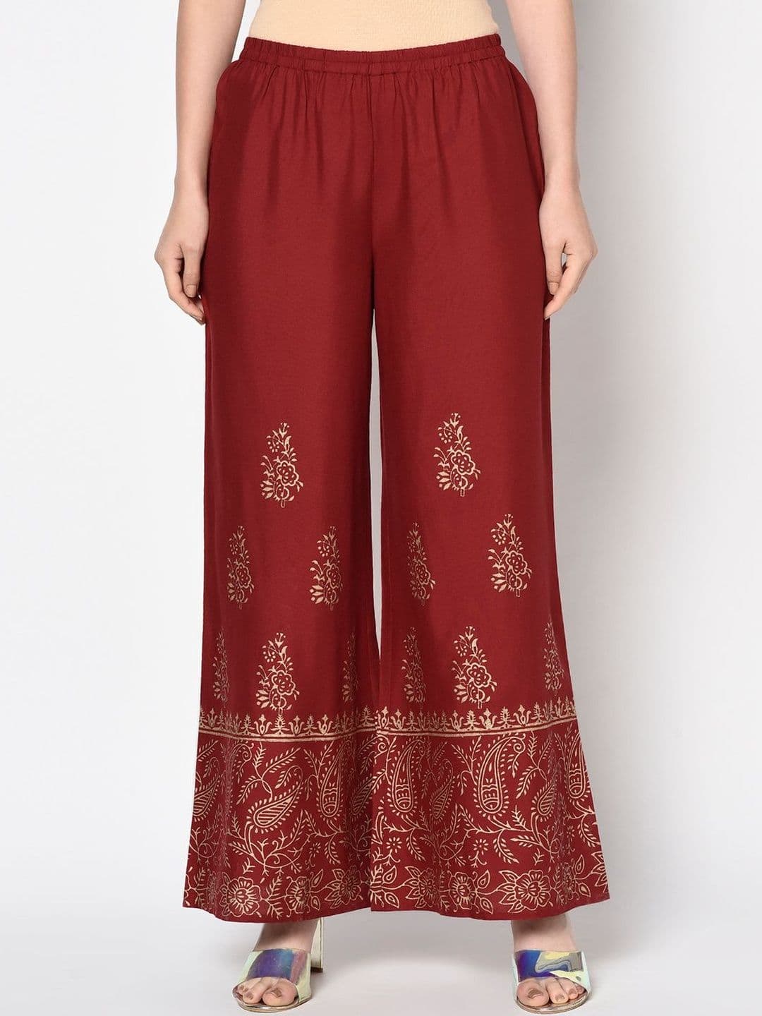ANIYAH Women Floral Printed Flared Ethnic Palazzos - view 1