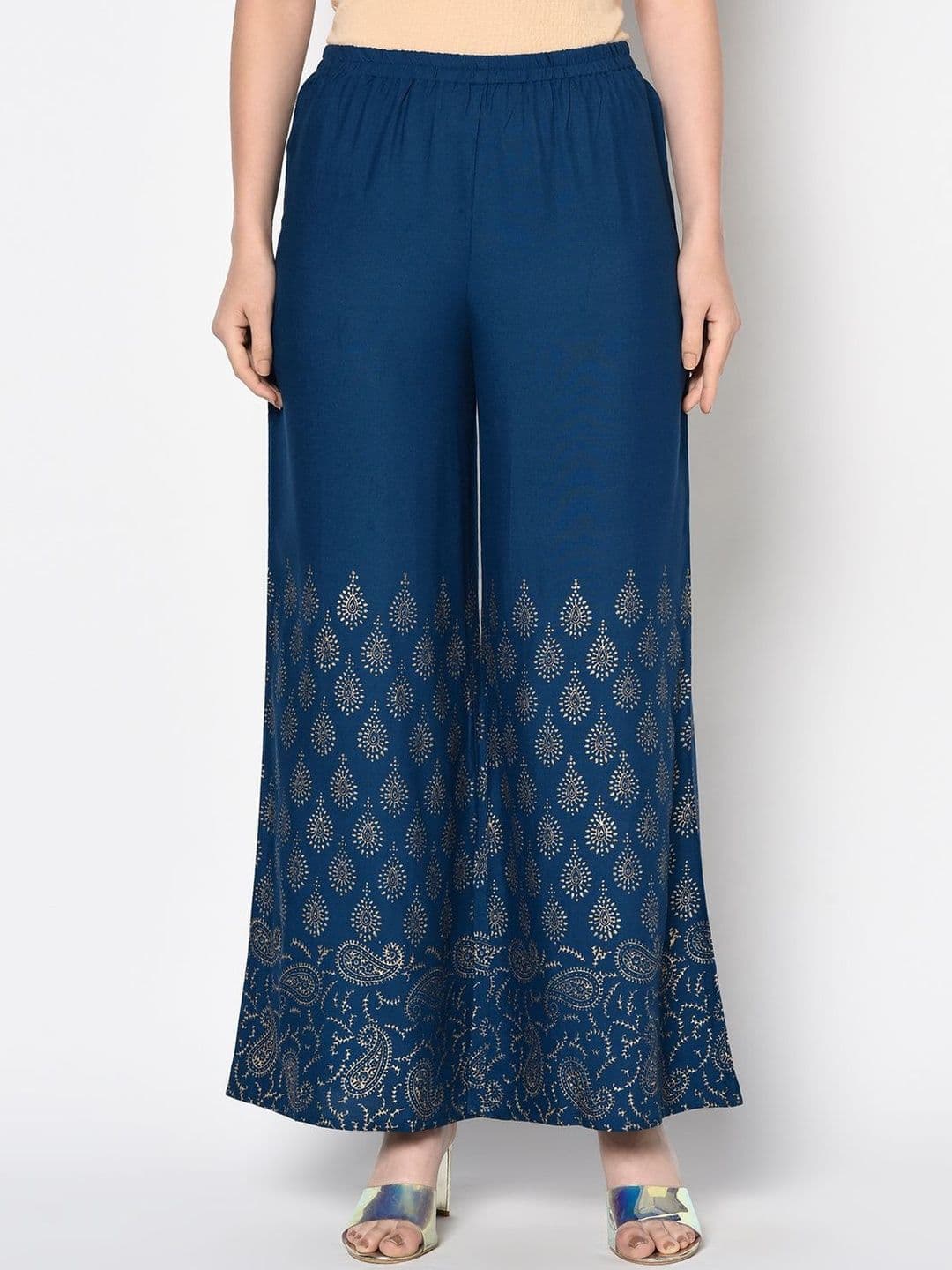 ANIYAH Women Floral Printed Flared Ethnic Palazzos - view 1