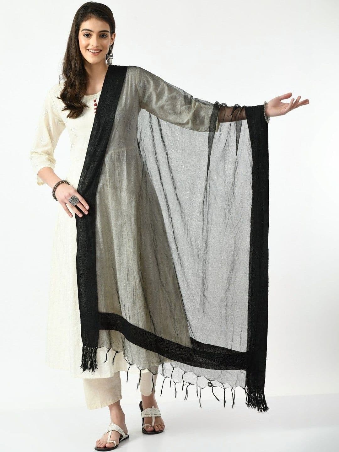 A R SILK Organza Dupatta - view 1