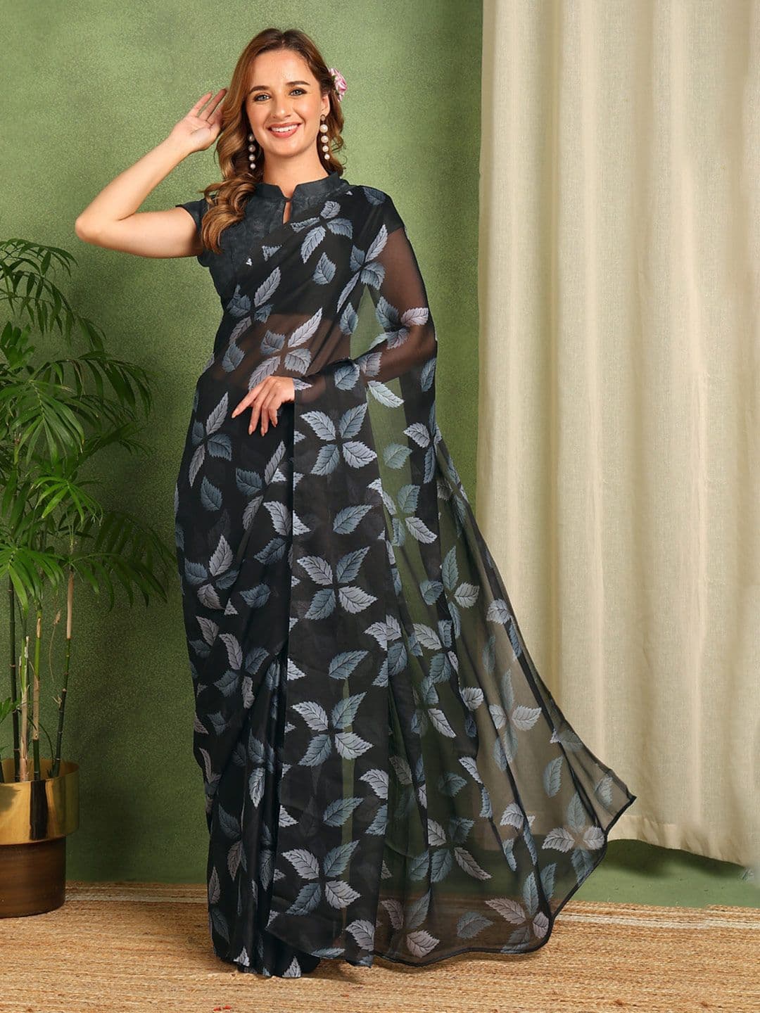 KALINI Floral Printed Saree - view 1
