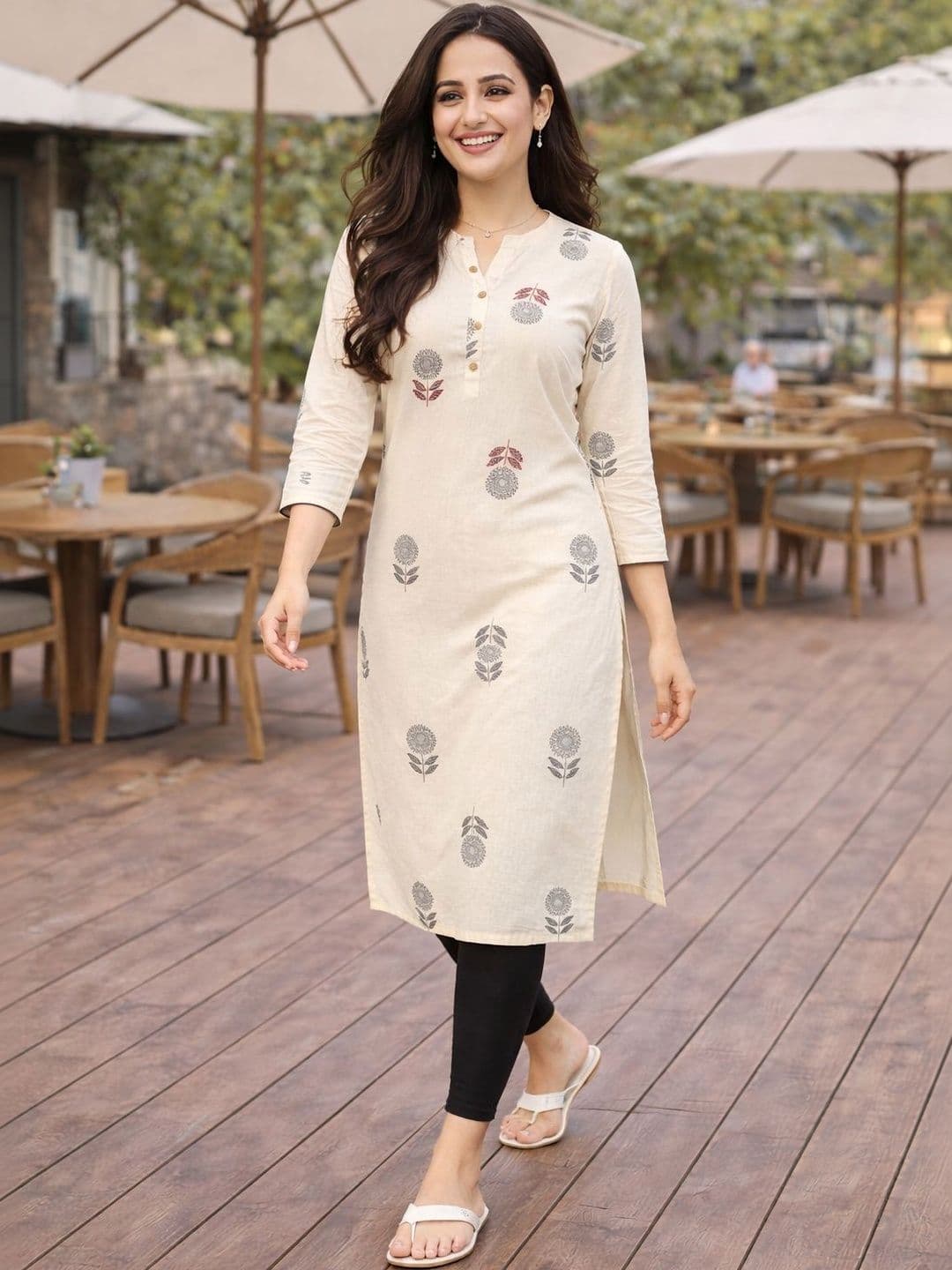 KALINI Women Floral Printed Floral Kurta - view 1