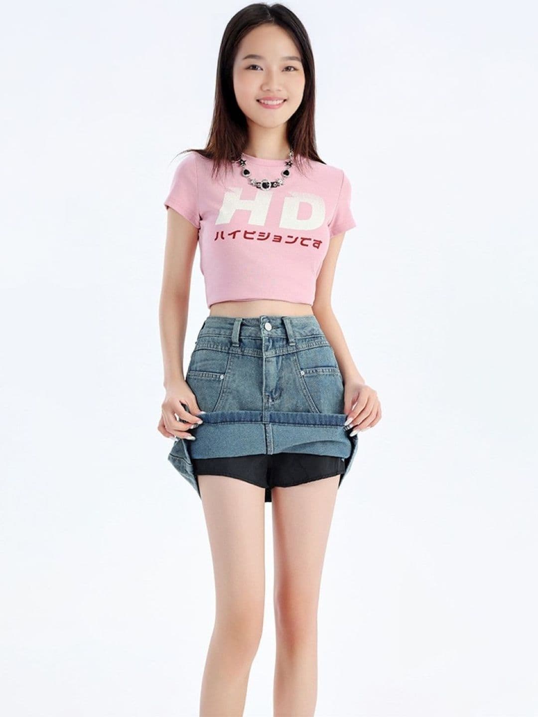 Suo Women Above Knee A-Line Skirt - view 1