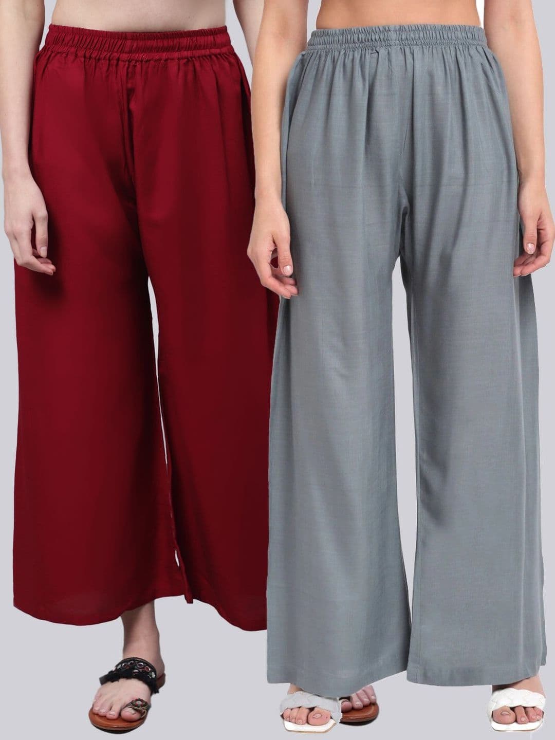 KALINI Women 2 Flared Ethnic Palazzos - view 1