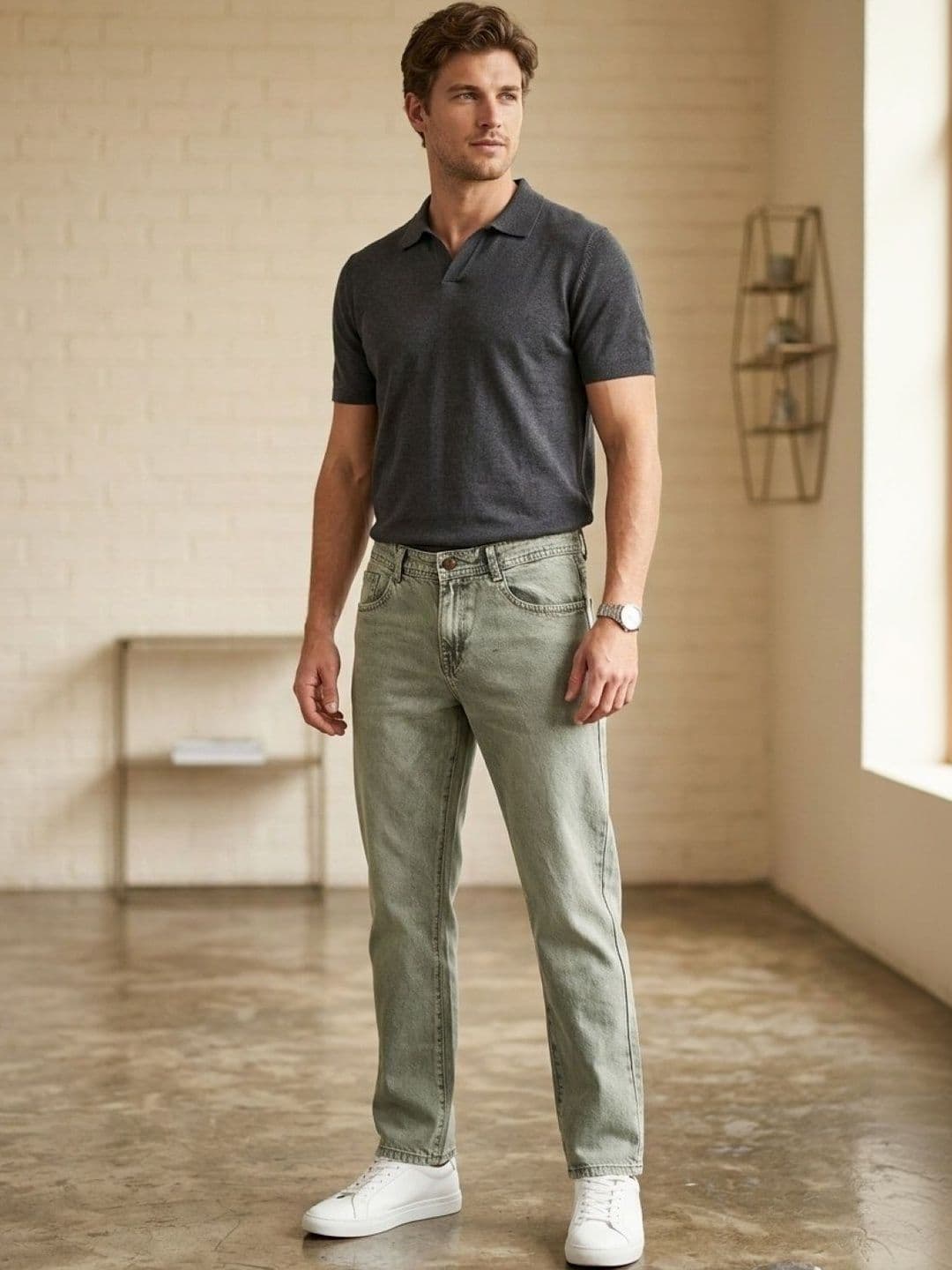 SZN Men Classic Regular Fit Mid-Rise Stretchable Jeans - view 1