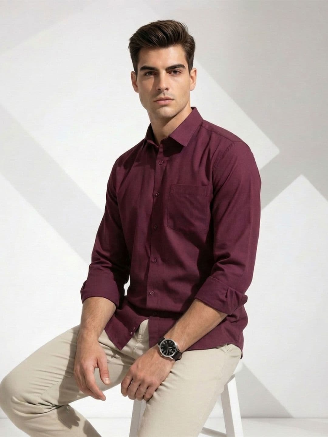 INVICTUS Slim Fit Spread Collar Casual Shirt - view 1