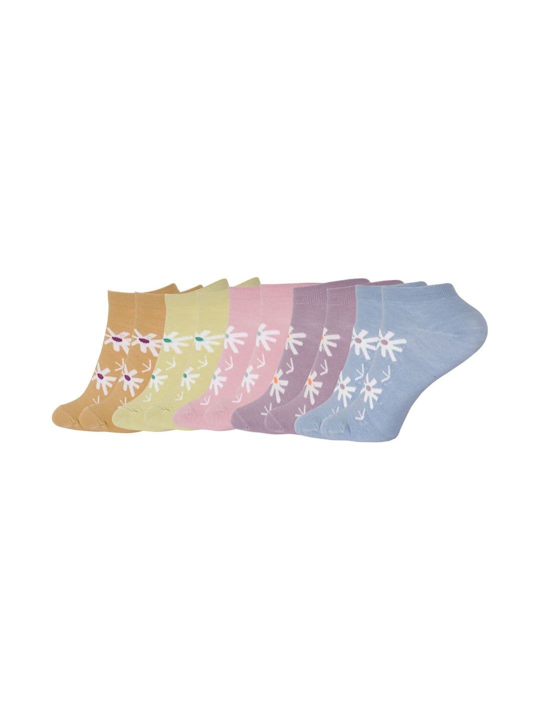 Blacktank Men Pack of 6 Cotton Blend Assorted Ankle Length Socks - view 1