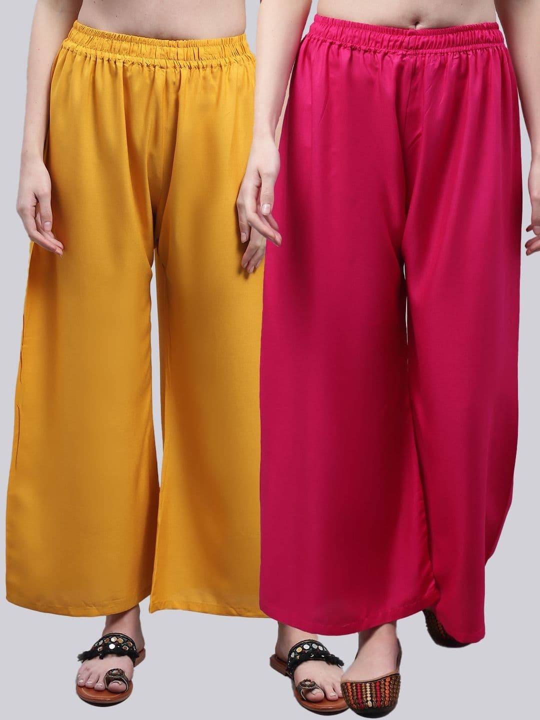 KALINI Women 2 Flared Ethnic Palazzos - view 1