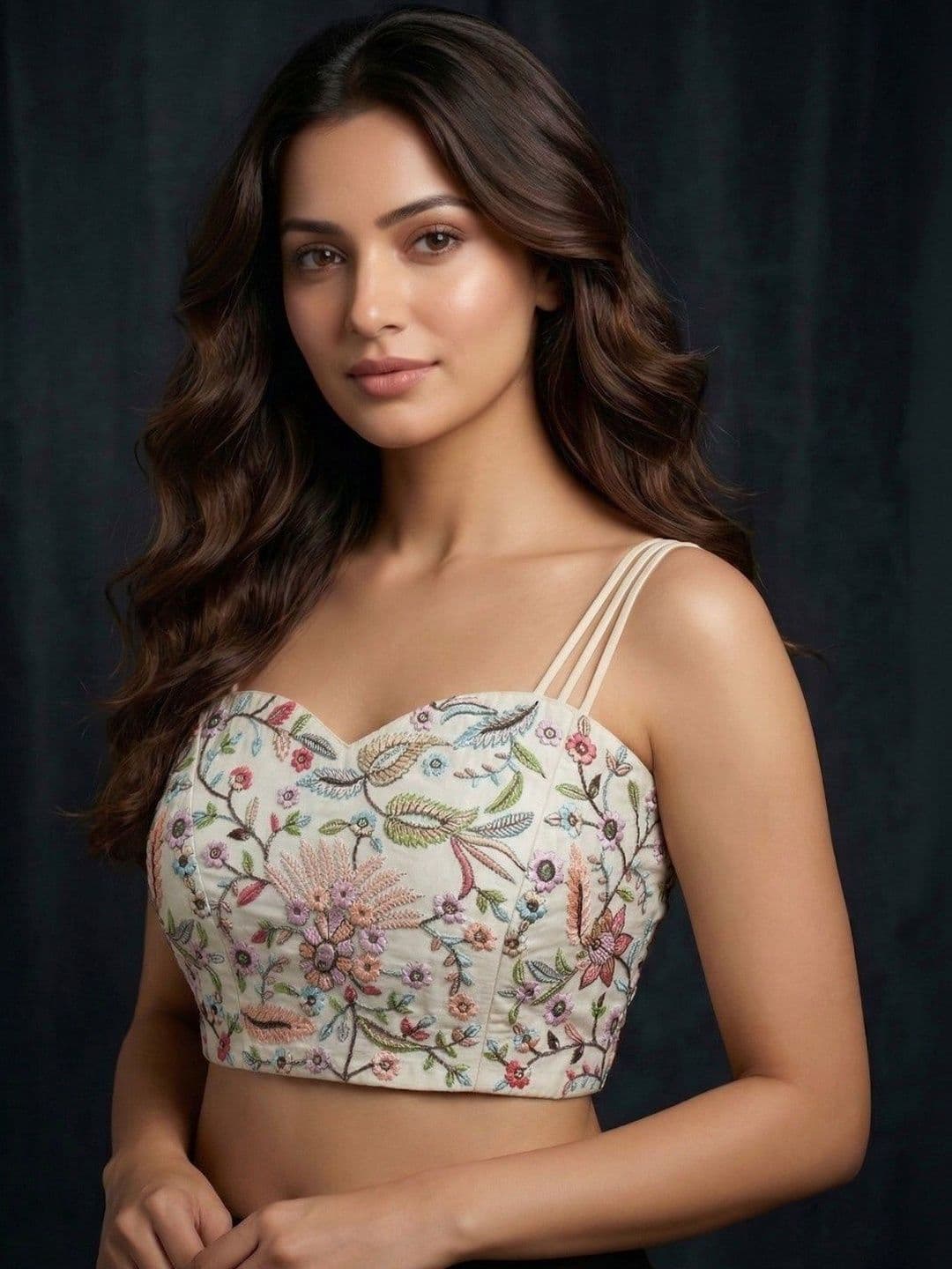 RAGHUVEER CREATION Embroidered Thread Work Saree Blouse - view 1