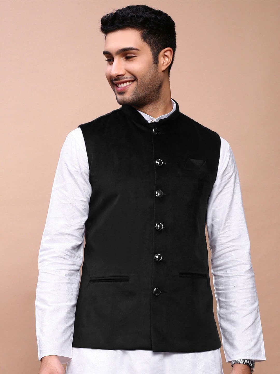 SHOWOFFFF Slim Fit Mandarin Collar Nehru Jackets - view 1