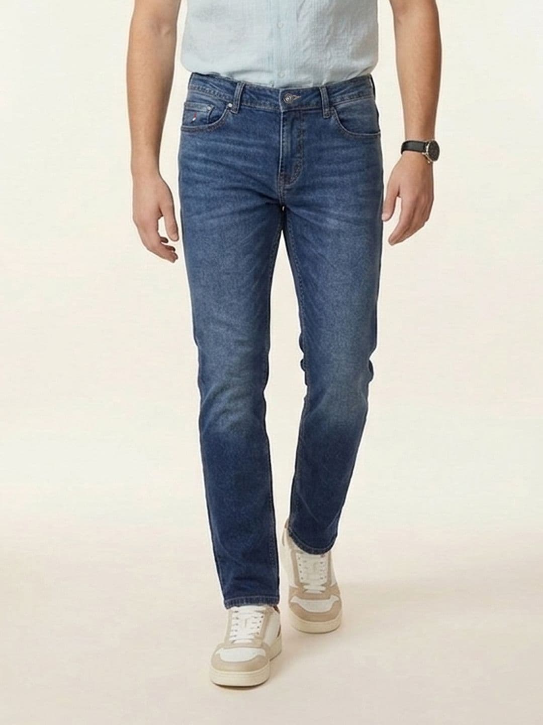 Nautica Men Slim Fit Mid-Rise Heavy Fade Cotton Jeans - view 1