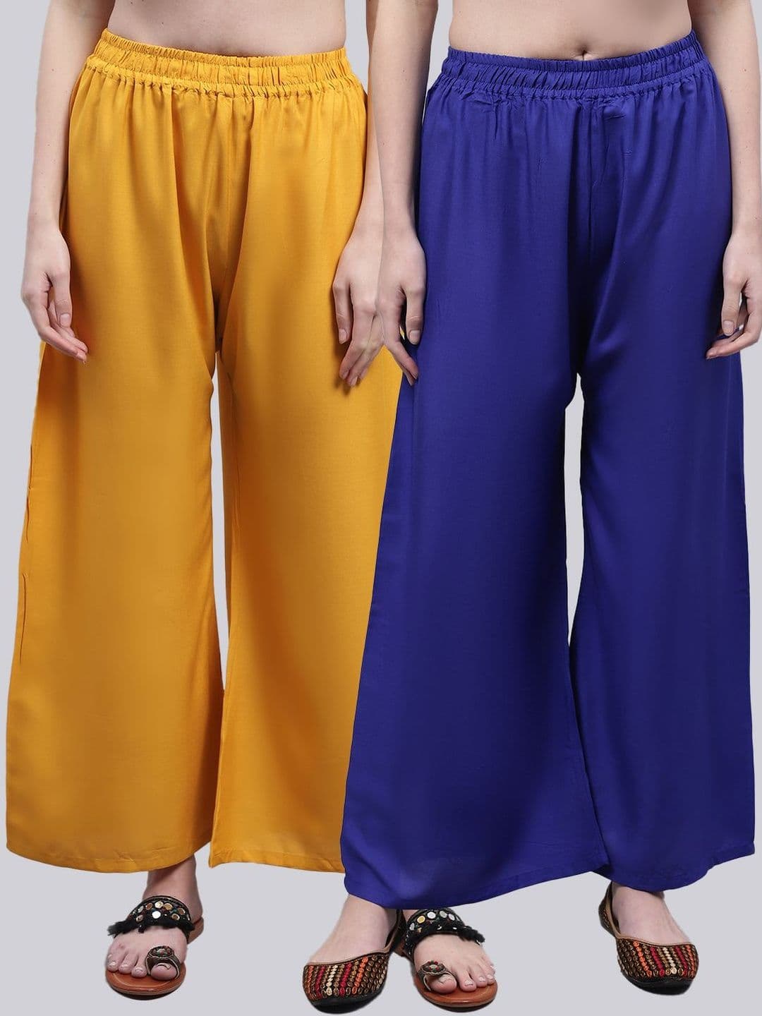 KALINI Women 2 Flared Ethnic Palazzos - view 1