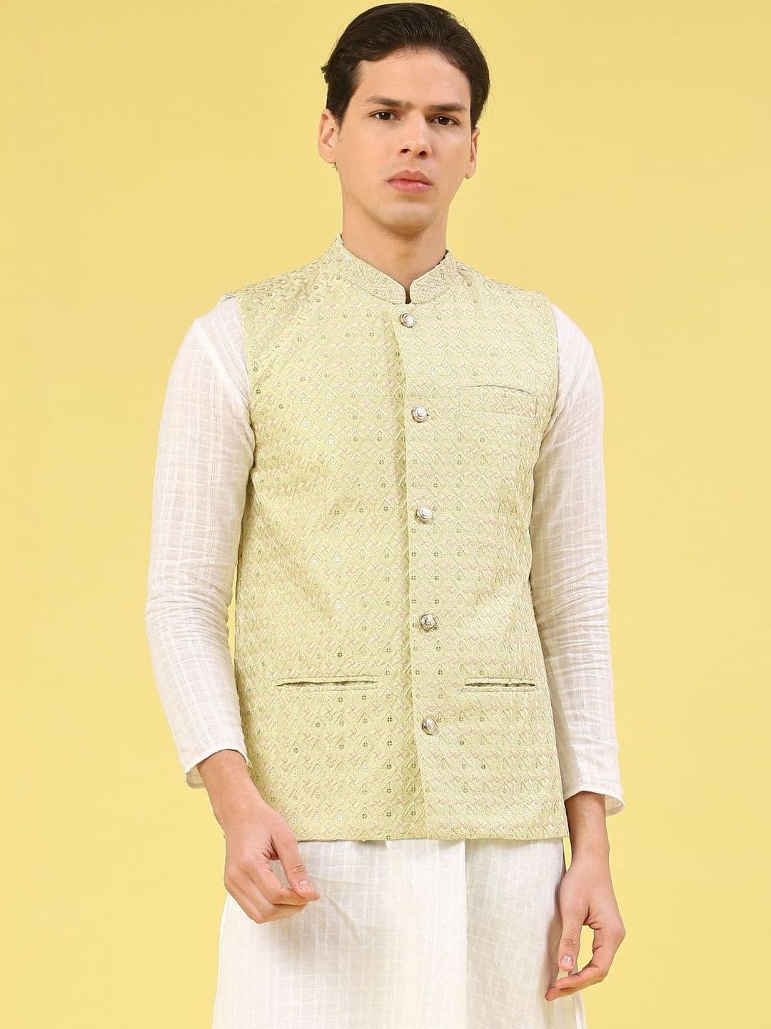 V-Mart Men Woven Nehru Jackets - view 1
