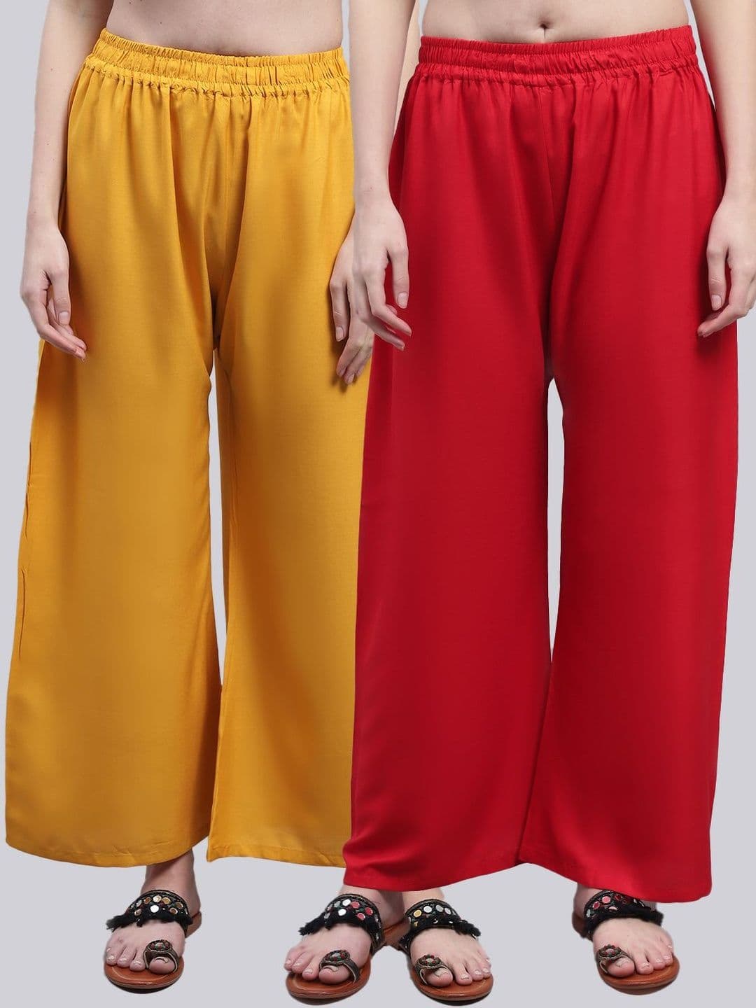 KALINI Women 2 Flared Ethnic Palazzos - view 1