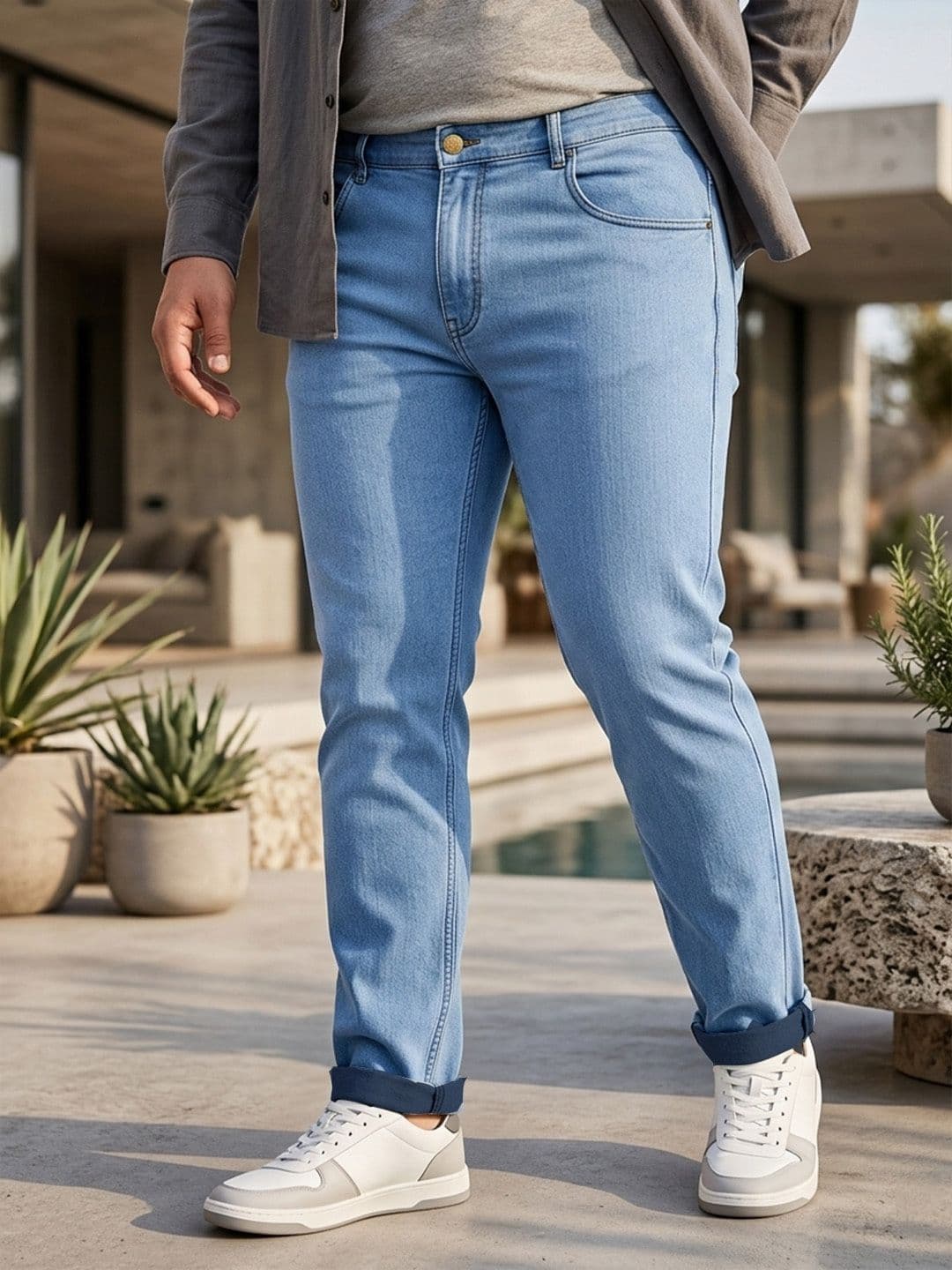 Urbano Plus Men Regular Fit Light Fade Stretchable Jeans - view 1