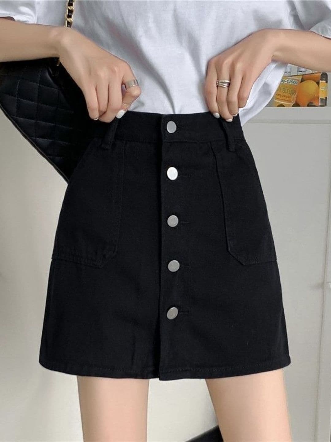 Suo Women Above Knee A-Line Skirt - view 1