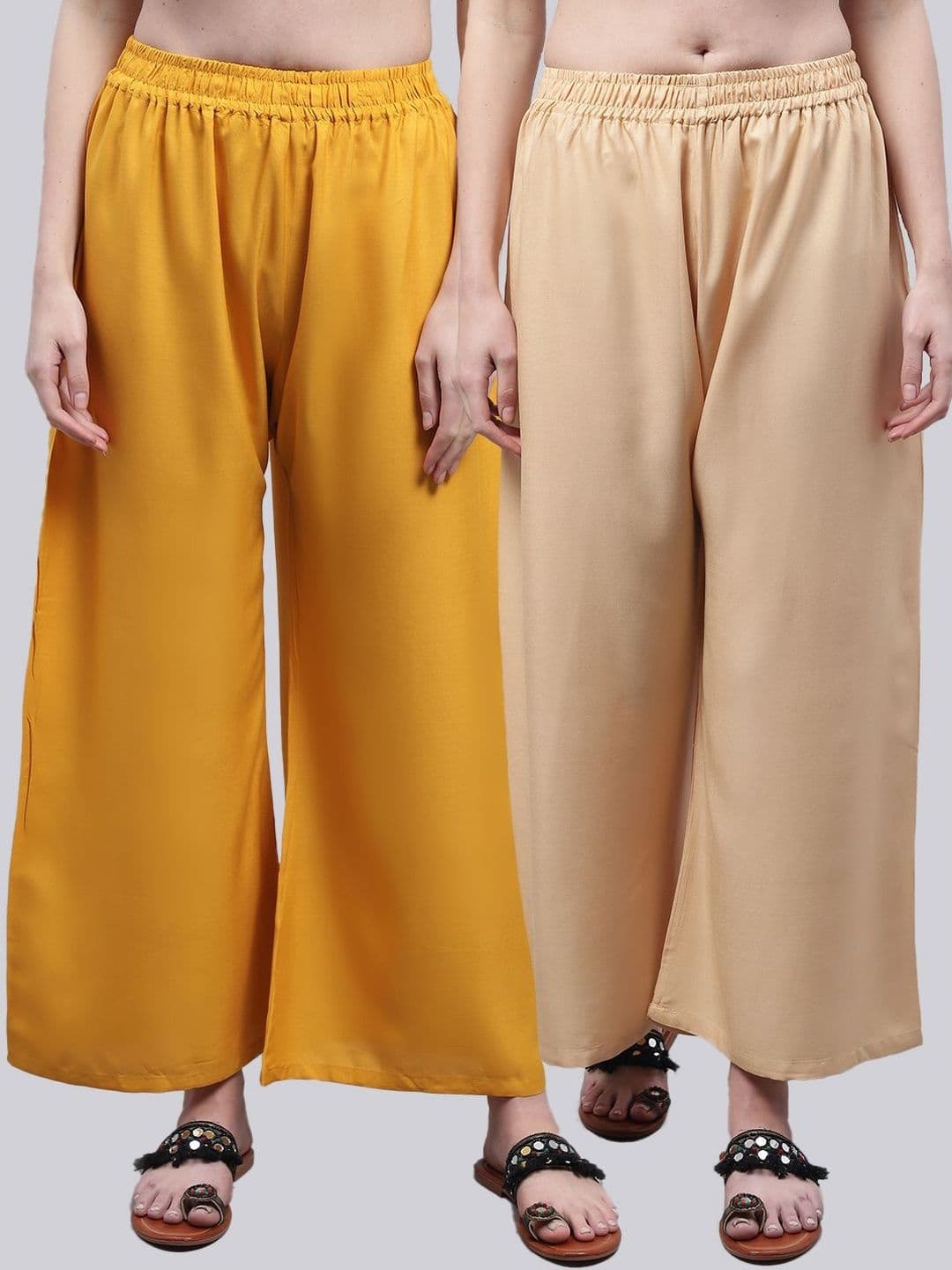 KALINI Women 2 Flared Ethnic Palazzos - view 1