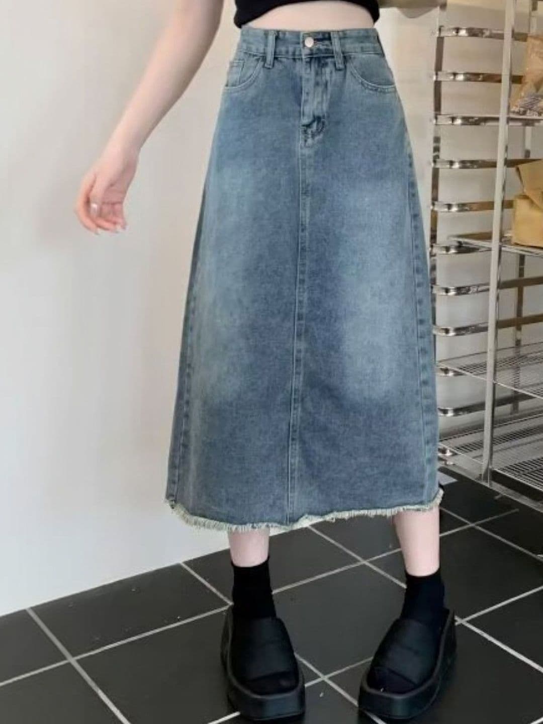 Suo Women Maxi A-Line Skirt - view 1