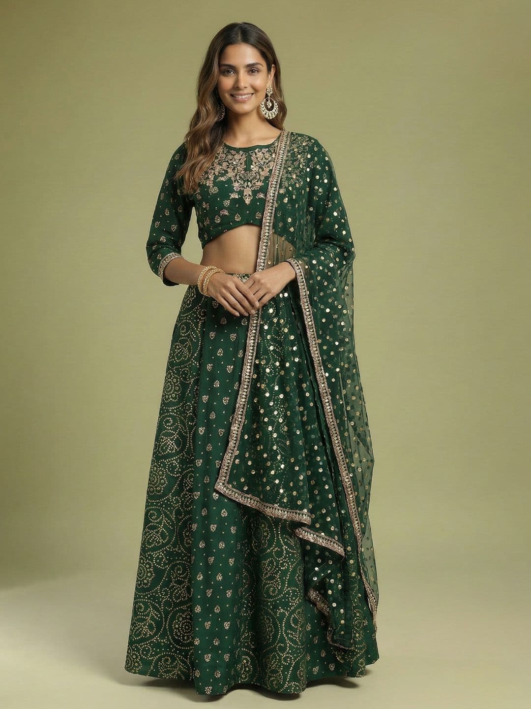Anouk Embellished Ready to Wear Lehenga & Blouse With Dupatta - view 1