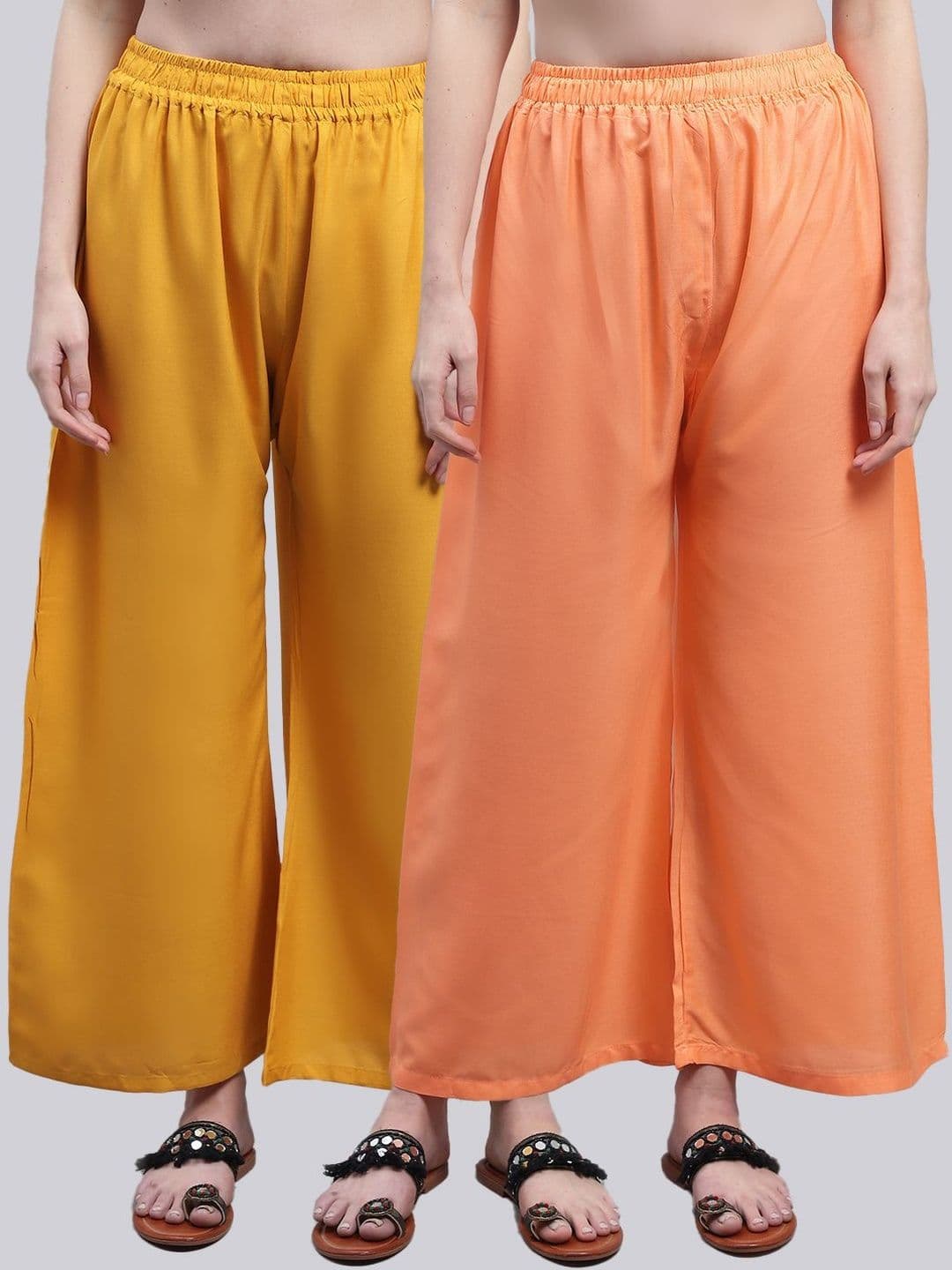 KALINI Women 2 Flared Ethnic Palazzos - view 1