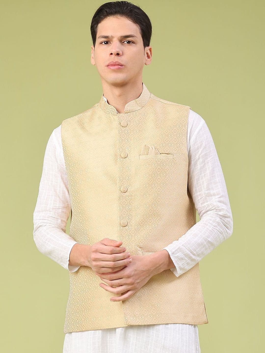 V-Mart Men Woven Nehru Jackets - view 1