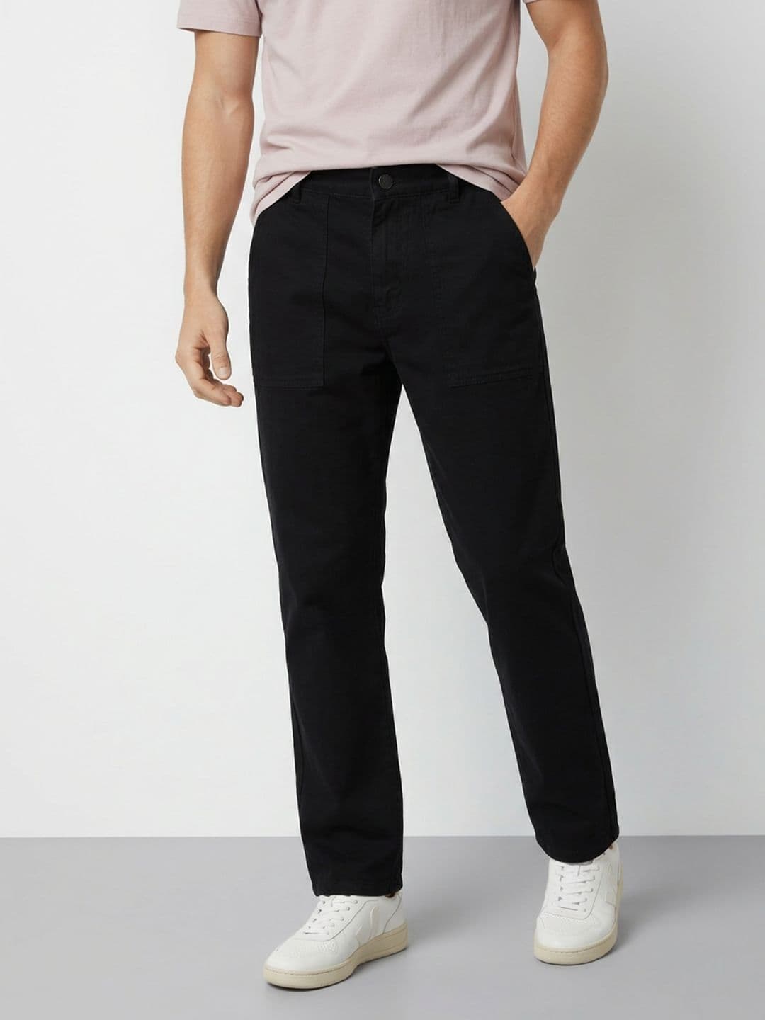 Mast & Harbour Men Regular Fit Mid-Rise Cotton Jeans