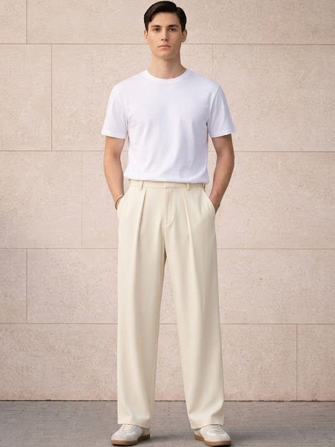 NOWI Men Pleated Trousers