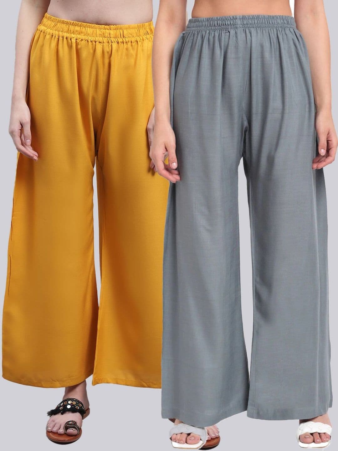 KALINI Women 2 Flared Ethnic Palazzos - view 1