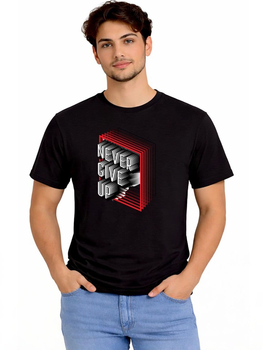Printabulous Men Typography Printed Pure Cotton T-shirt - view 1
