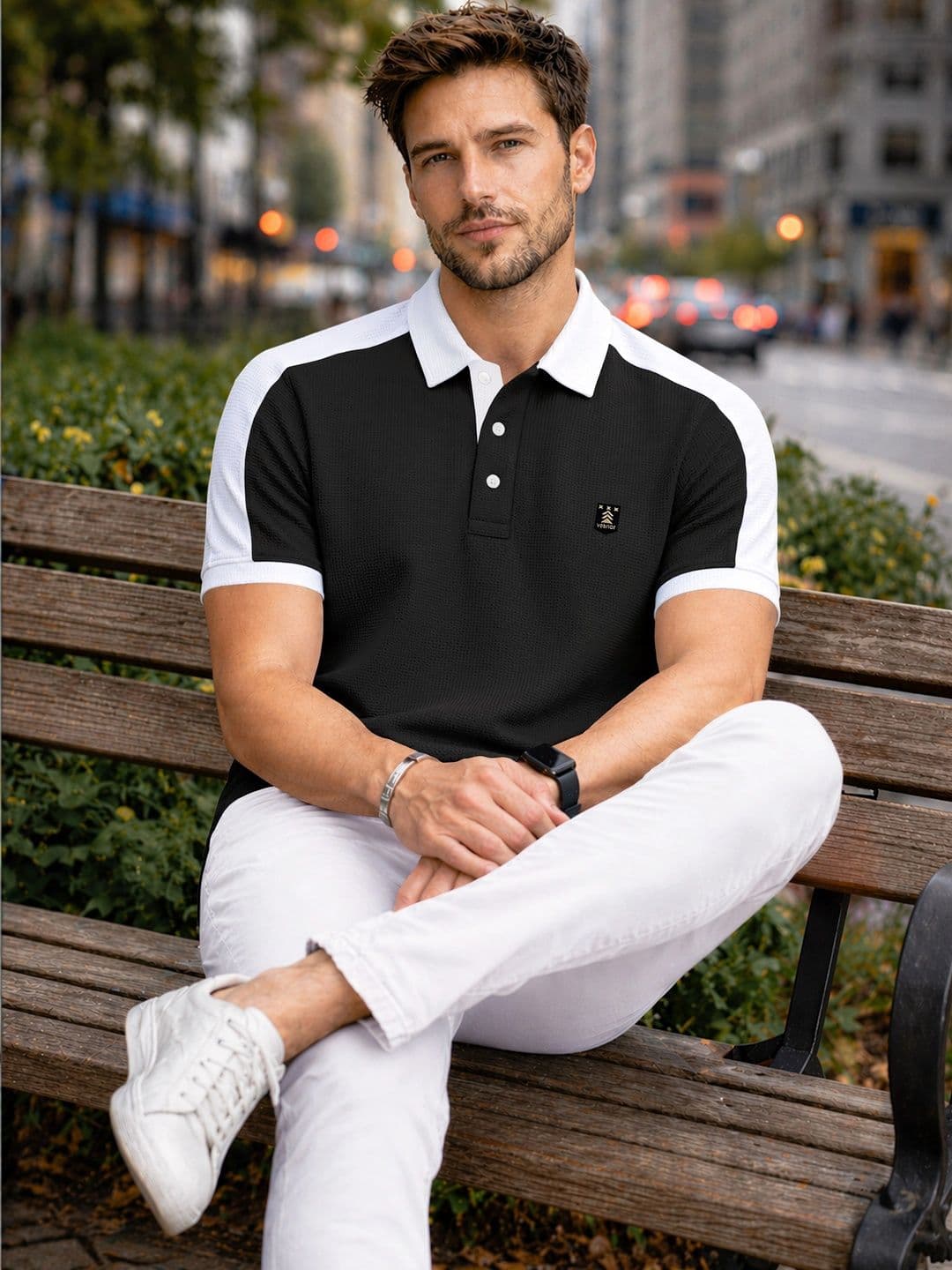 VeBNoR Men Polo Collar T-shirt - view 1