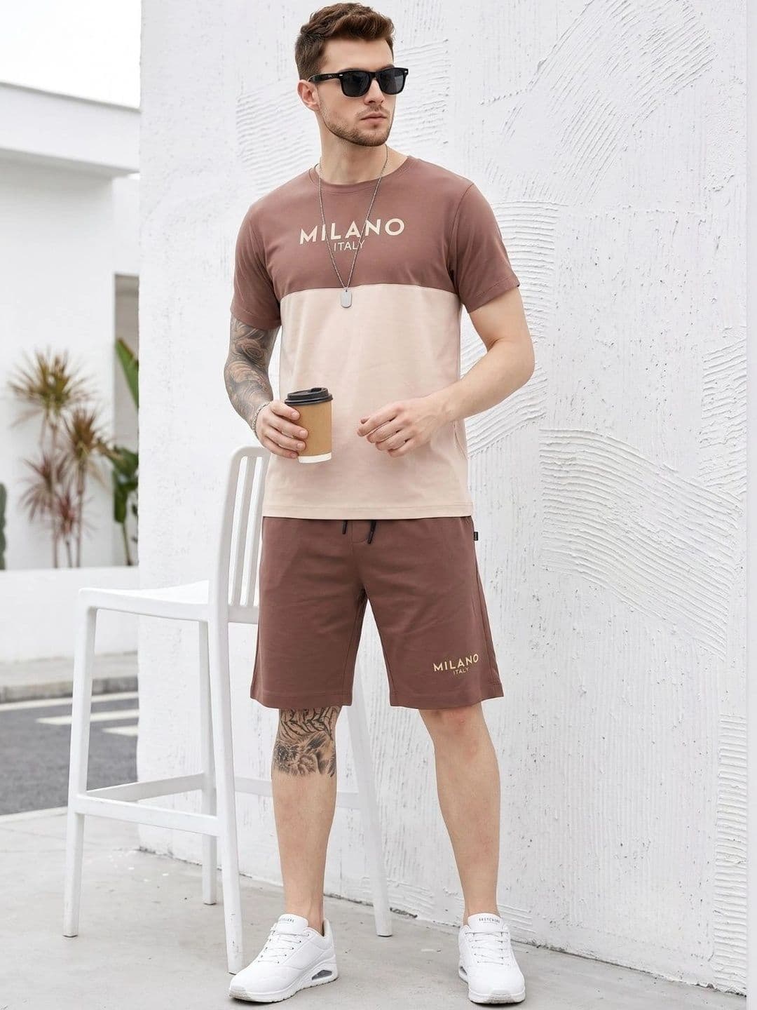 WEET Printed Pure Cotton T-shirt With Shorts Co-Ords - view 1
