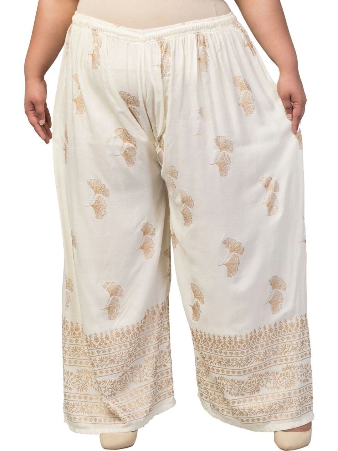 AF FASHION HUB Women Ethnic Motifs Printed Knitted Ethnic Palazzos - view 1