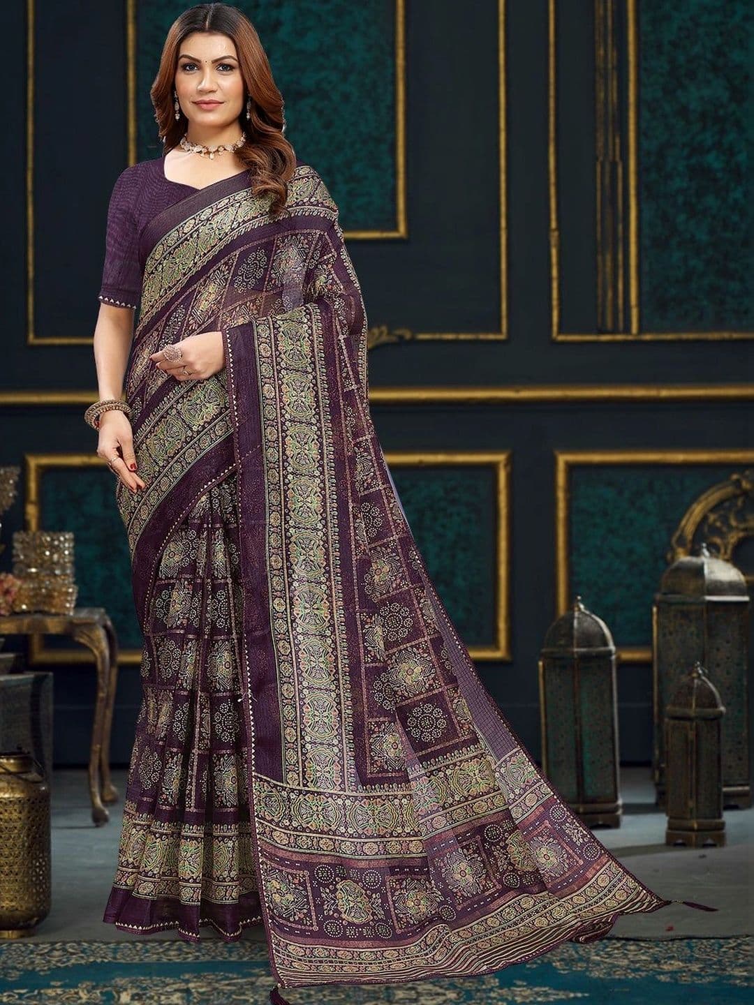 KANURIKAA Bandhani Zari Supernet Bandhani Saree - view 1
