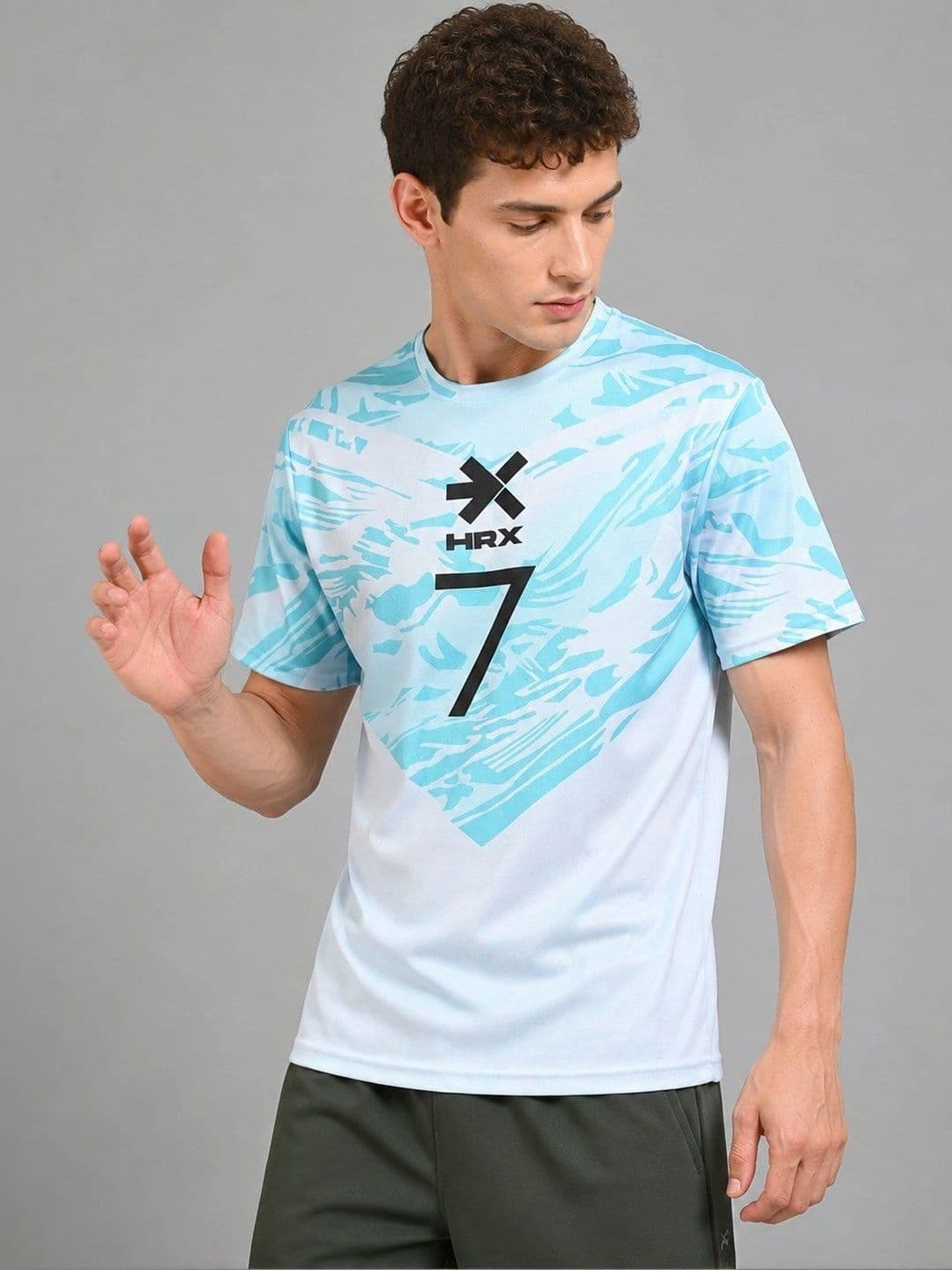 HRX by Hrithik Roshan Men Printed Dri-FIT T-shirt - view 1