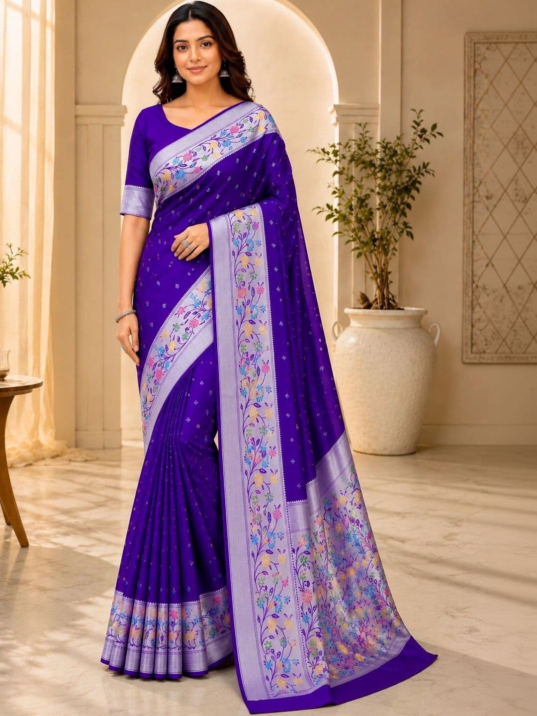 Fabbarries Woven Design Zari Art Silk Banarasi Saree - view 1