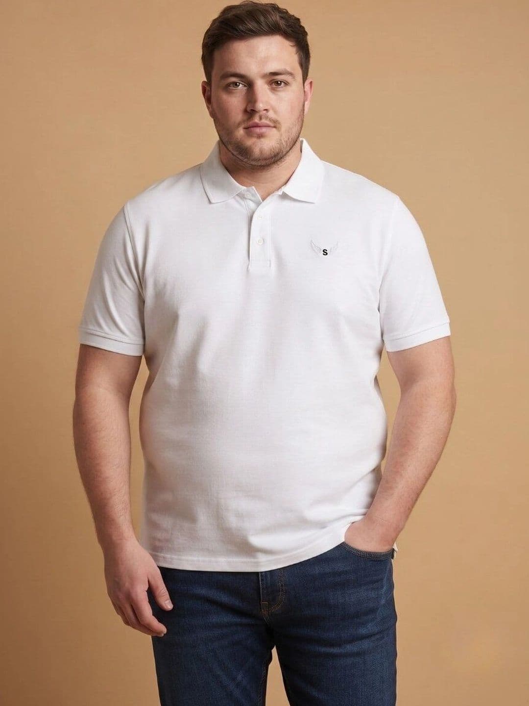 STRAY88 Men Brand Logo Polo Collar T-shirt - view 1