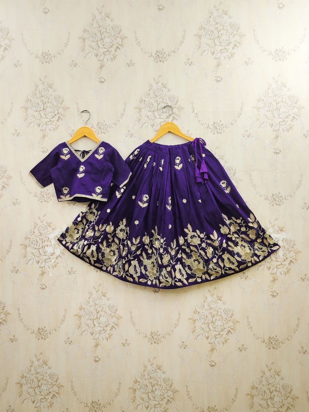 JOVK DESIGN Girls Embroidered Thread Work Ready to Wear Lehenga & - view 1